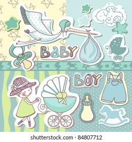 baby boy scrapbook set