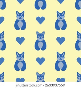 Baby boy seamless wallpaper for children. Soft friendly pastel colors for decorating bedrooms, kindergartens, classrooms. Perfect for wrapping paper, tote bags, clothing textures. Vector, EPS 10.