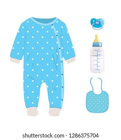 Baby boy set. vector illustration