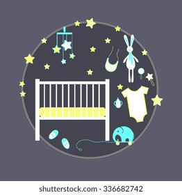 Baby boy  set. Vector illustration