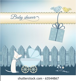 Baby boy shower aouncement