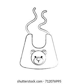 baby boy shower bib accessory design icon