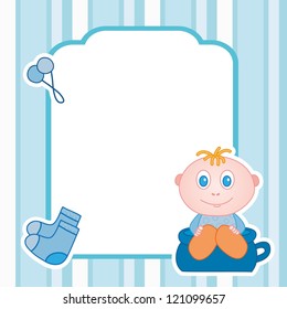 Baby Boy Shower Card Stock Vector (Royalty Free) 121099657 | Shutterstock