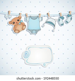 Baby boy shower card.