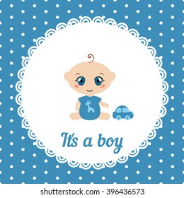 Baby boy shower card. It's a boy card.