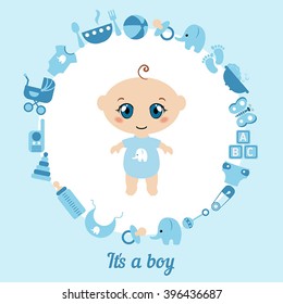 Baby boy shower card. It's a boy card.