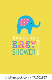 Baby Boy shower card design. Vector illustration.