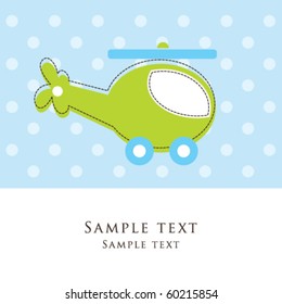 baby boy shower card - invitation
cute helicopter drawing