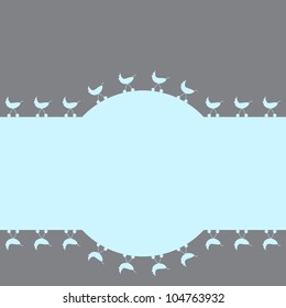 Baby boy shower card with space for your text decorated with blue colored prams