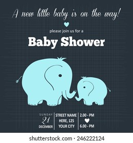 baby boy shower card , vector illustration
