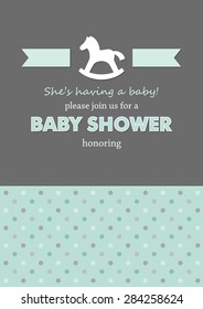 baby boy shower card. vector illustration