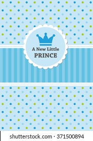 baby boy shower card. vector illustration