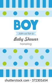 baby boy shower card. vector illustration
