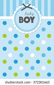 baby boy shower card. vector illustration