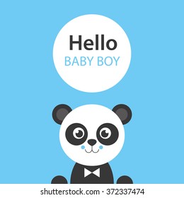 baby boy shower card. vector illustration
