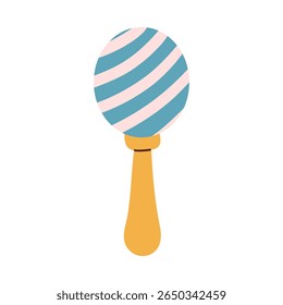 Elemento de design do chuveiro do bebê do menino com a cor azul isolada no fundo branco. Ilustração para o menino recém-nascido.