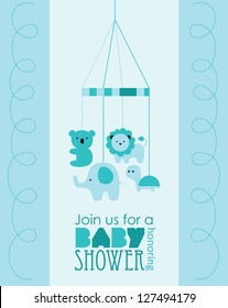 baby boy shower design. vector illustration