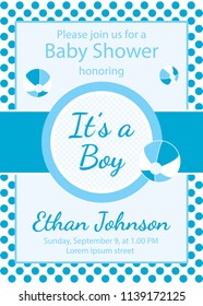 Baby boy shower invitation, It's a boy