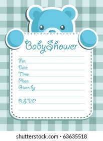 Baby boy shower invitation