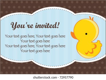 Baby boy shower invitation