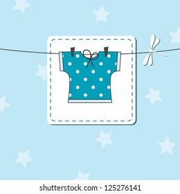 Baby boy shower invitation card