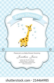 baby boy baby shower invitation card. Vector eps10,illustration. 