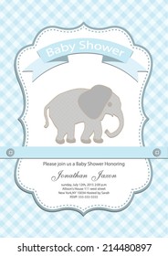 Baby Boy Baby Shower Invitation Card. Vector Eps10,illustration.