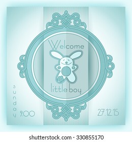 Baby boy shower invitation card  