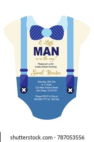 Baby boy shower invitation card