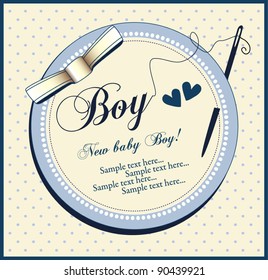 Baby boy shower invitation card