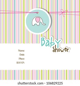 Baby boy shower invitation - design element for greeting card, scrapbook, albums, invitation, birthday
Baby girl shower invitation