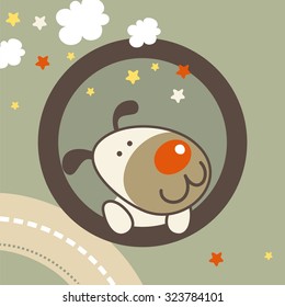 Baby Boy Shower Invitation, dog