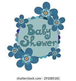 Baby boy shower vector illustration