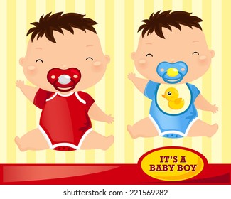 Baby boy sit