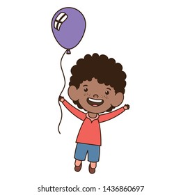 baby boy smiling with helium balloon in hand