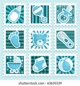 Baby boy stamps