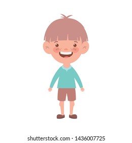 baby boy standing smiling on white background