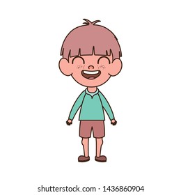 baby boy standing smiling on white background