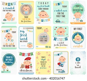 Baby Boy Stepping Stone Cards