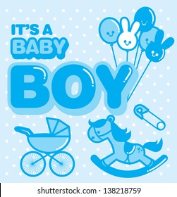 baby boy template vector/illustration