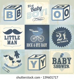baby boy template vector/illustration