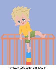 Climbing Out Of Crib Stock Illustrations Images Vectors