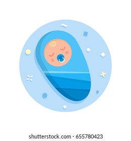 Baby boy vector icon