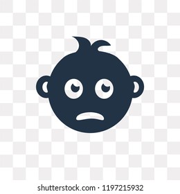Baby boy vector icon isolated on transparent background, Baby boy transparency concept can be used web and mobile