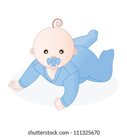 Baby boy. Vector illustration.