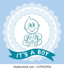 Baby boy. Vector illustration
