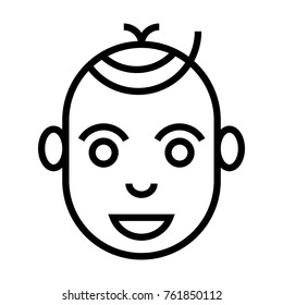 Baby Boy vector outline icon