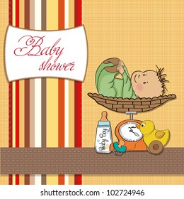 baby boy weighed on the scale