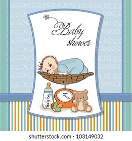 baby boy weighed on the scale