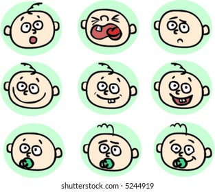 Baby Boys Drawings (Vector)